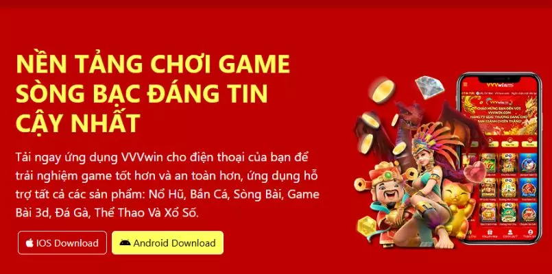 Thủ tục tải app Vvvwin trên di động Android